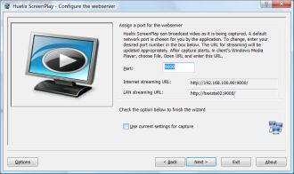 Configure a streaming broadcast with a single click!